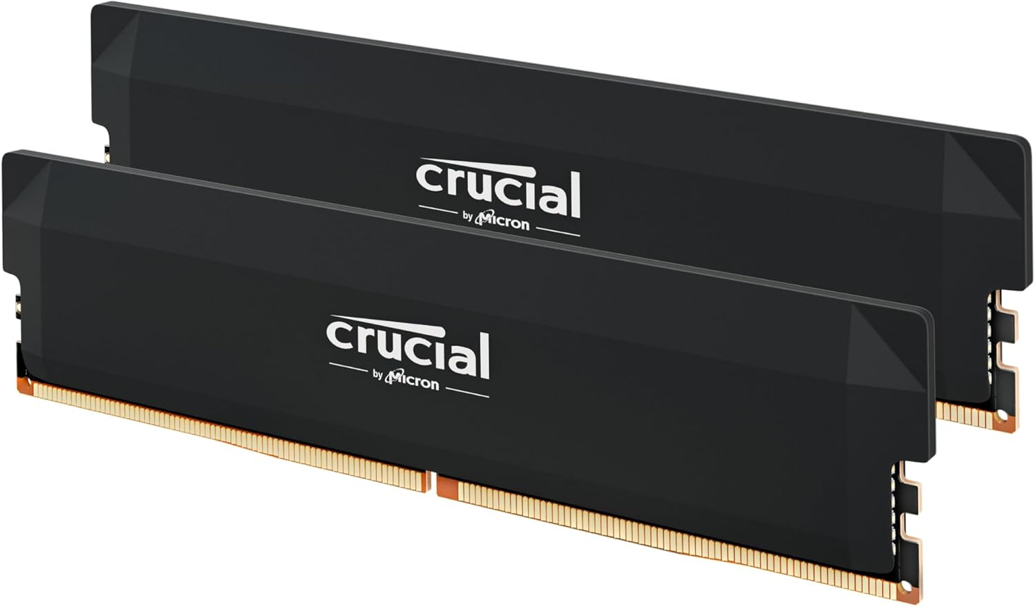 Crucial Pro 32GB DDR5 ოპერატიული მეხსიერების ნაკრები (2x16GB), CL36 6000MHz, ოვერკლოკინგის ოპერატიული მეხსიერება დესკტოპის სათამაშო პროცესორებისთვის, თავსებადი Intel XMP 3.0 და AMD Expo პროცესორებისთვის, შავი - CP2K16G60C36U5B